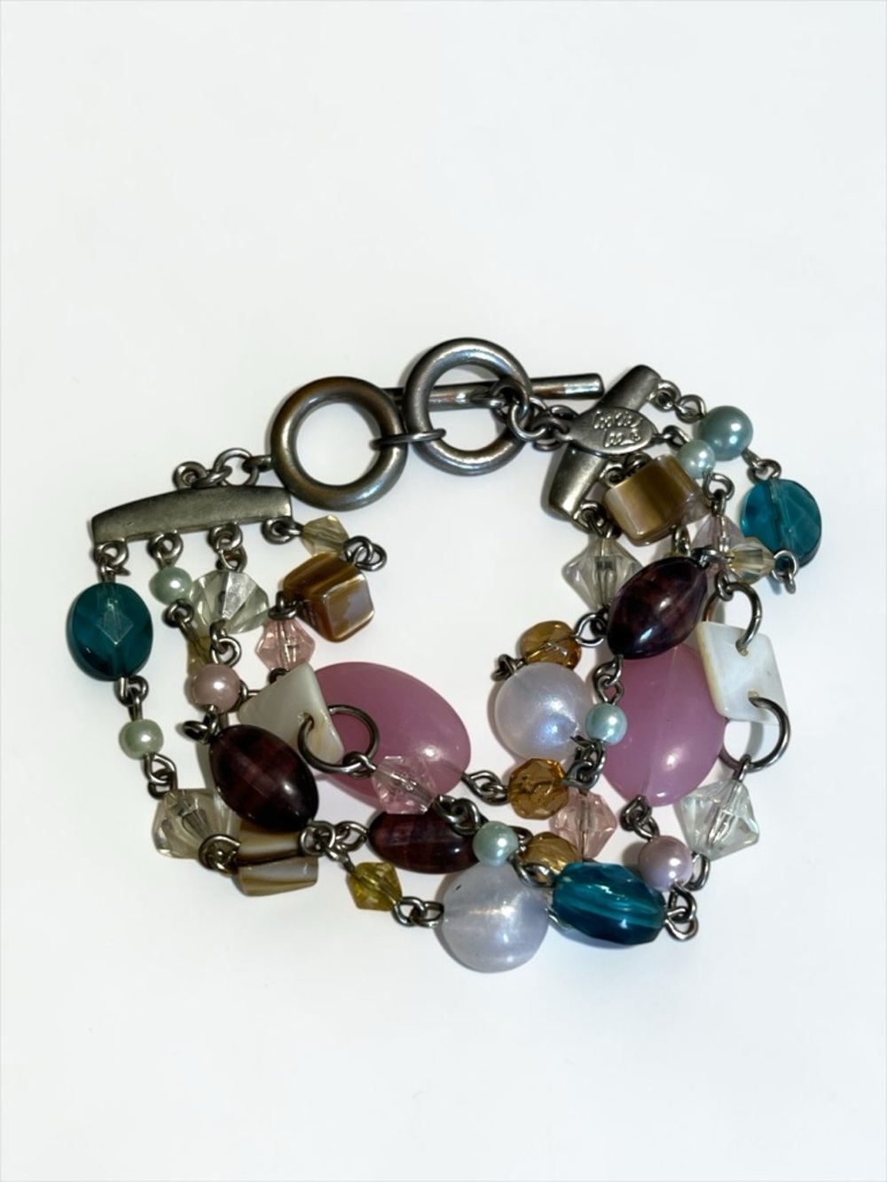 🍭5 for $20🍭 Cookie Lee Multi strand Mother of Pearl Toggle Clasp Bracelet CC Y